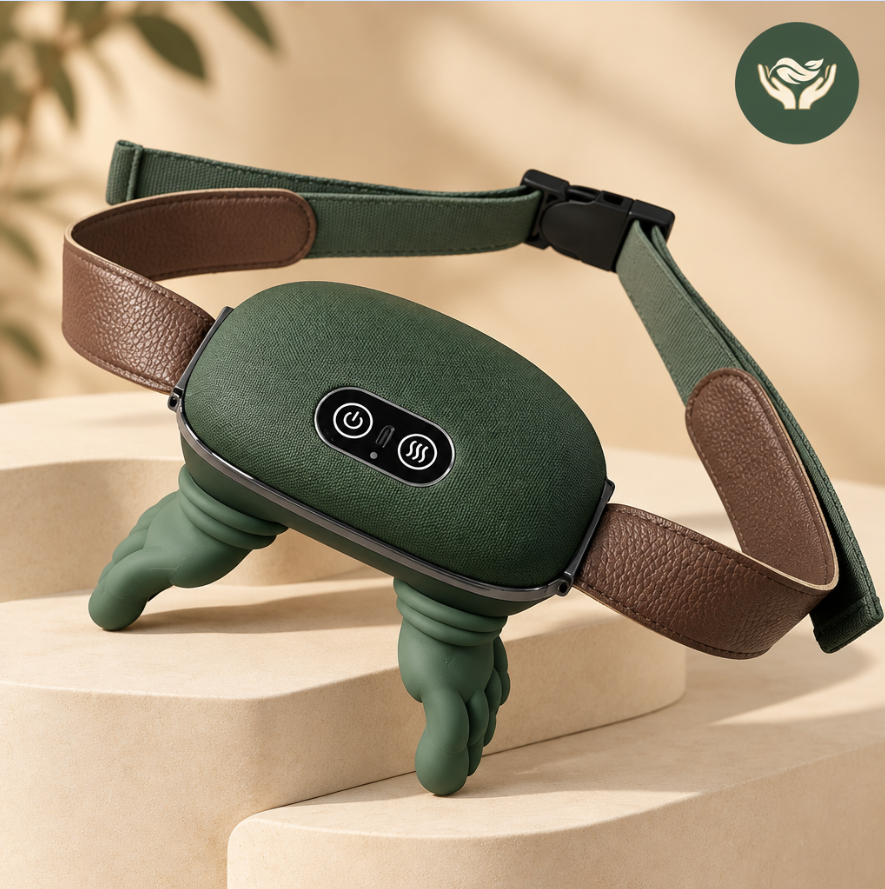 Easehands massager on a stone step